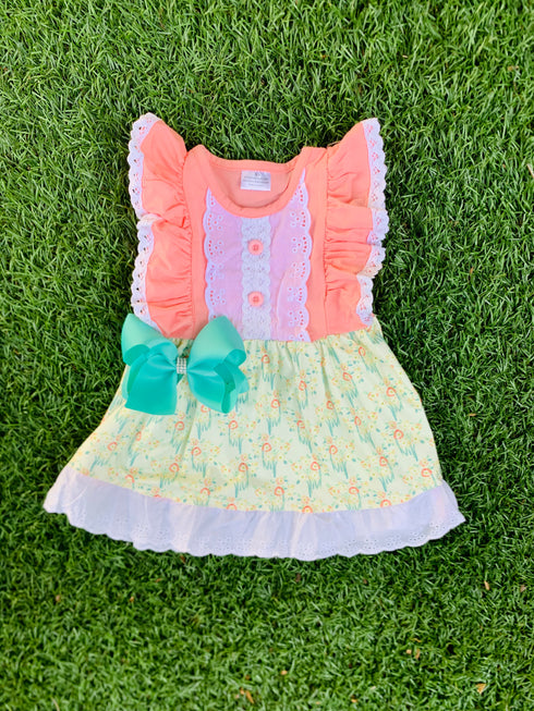 Bowtism Oh So Sweet Lace Dress with Matching Bow - Bowtism